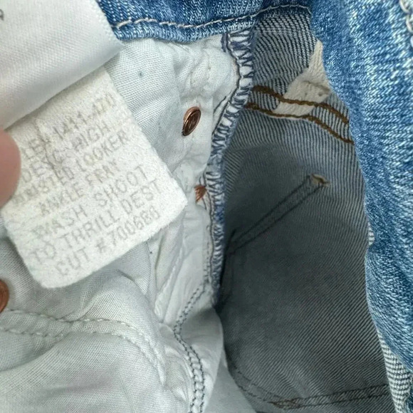 MOTHER High Waisted Looker Ankle Fray in Shoot To Thrill Jeans size 25 B107 - Picture 6 of 6